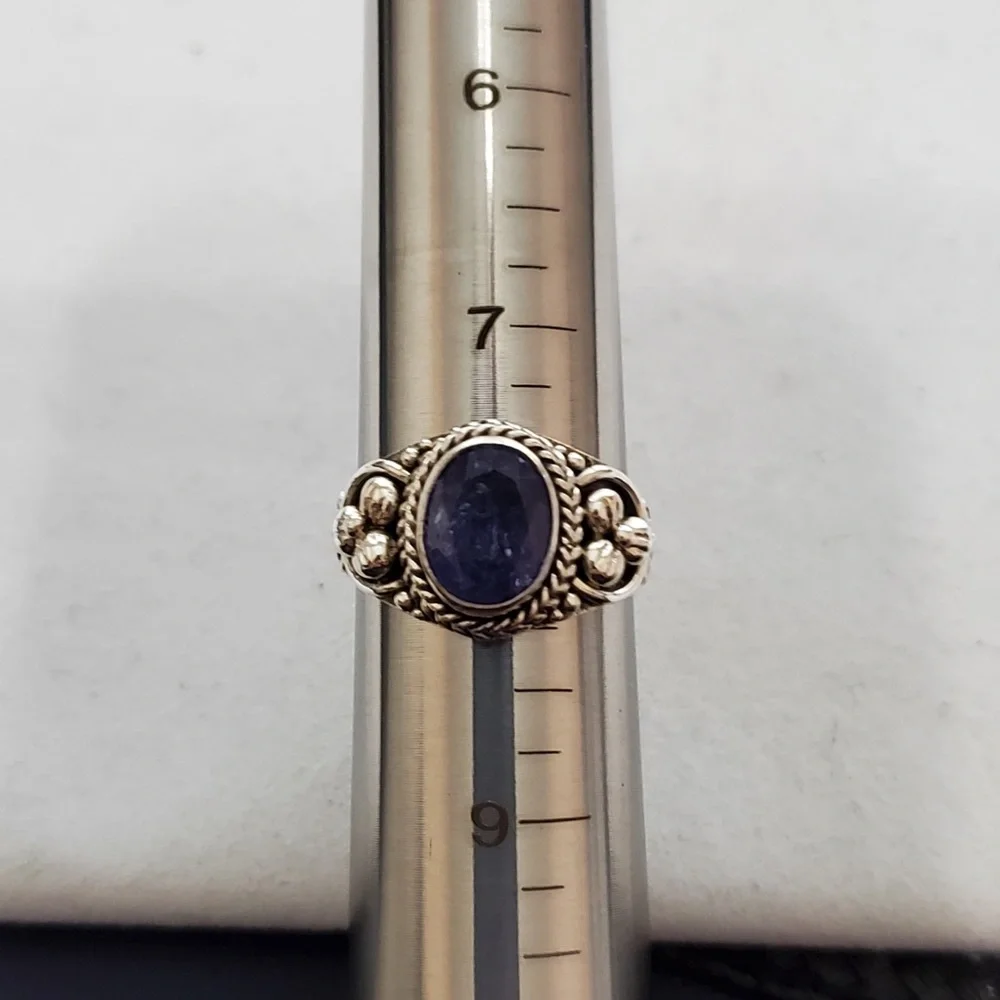 Artisan Rough Cut Tanzanite In SS Ring Sz 8 (NWOT) New Without Tags - Picture 15 of 16